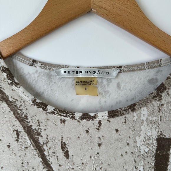 Peter Nygard Womens Top Small S Ladies Graphic Print Tee Ethnic Blouse - Picture 2 of 5